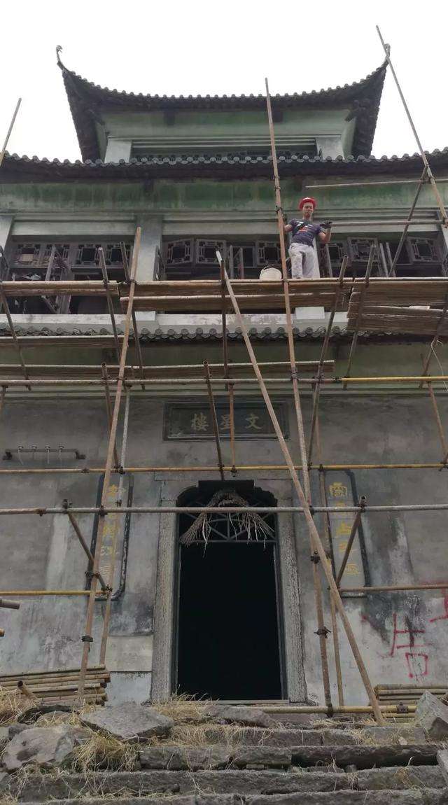 荆州市级重点文物保护单位文星楼修缮加固工程进展顺利